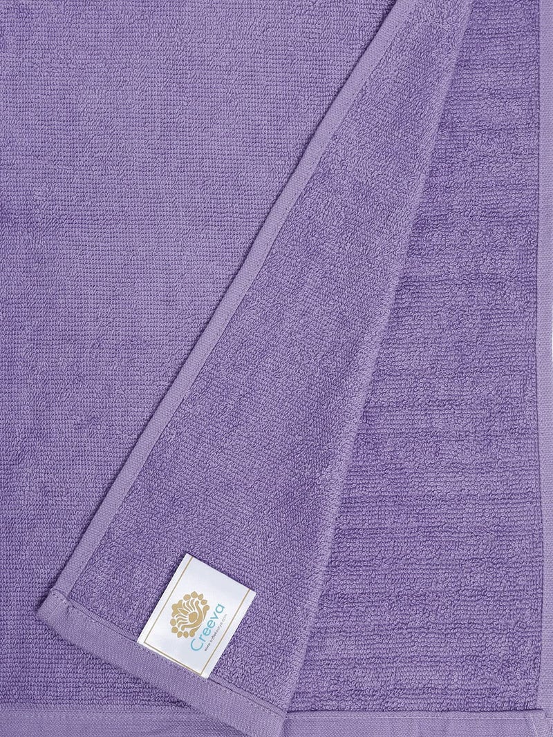 Creeva 380 GSM Solid Gym Towel 50 X 105 CM Purple Color, Highly Absorbent, Ultra Soft pack of 2 - Image 4