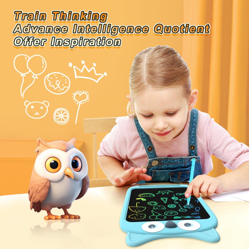 Chafegy 10 Inch Lcd Writing Tablet For Kids Toddler Toys  Electronic Doodle Board Drawing Pad  Lion Owl Fox Rabbit Design  Christmas Birthday Gift For Boys Girls 3 4 5 6 8 Years (Owl) - Image 2