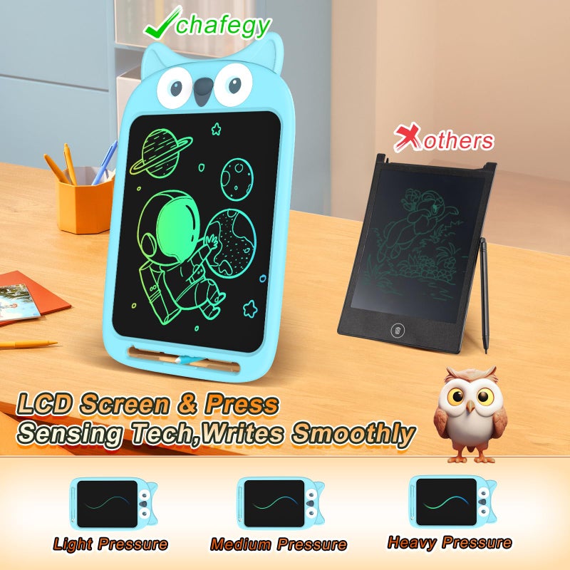 Chafegy 10 Inch Lcd Writing Tablet For Kids Toddler Toys  Electronic Doodle Board Drawing Pad  Lion Owl Fox Rabbit Design  Christmas Birthday Gift For Boys Girls 3 4 5 6 8 Years (Owl) - Image 3