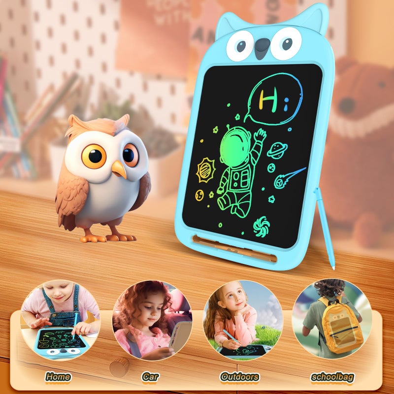 Chafegy 10 Inch Lcd Writing Tablet For Kids Toddler Toys  Electronic Doodle Board Drawing Pad  Lion Owl Fox Rabbit Design  Christmas Birthday Gift For Boys Girls 3 4 5 6 8 Years (Owl) - Image 5