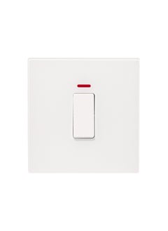 Donmarco 20A Switch – Ultra Thin Glass, Heavy-Duty Light and Appliance Control, Modern & Durable, Fire-Resistant Electric Switch, 15-Year Warranty, Wall Switch for Home and Office (Matt White)  - Image 1