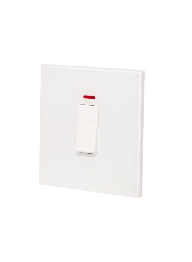 Donmarco 20A Switch – Ultra Thin Glass, Heavy-Duty Light and Appliance Control, Modern & Durable, Fire-Resistant Electric Switch, 15-Year Warranty, Wall Switch for Home and Office (Matt White) - Image 2