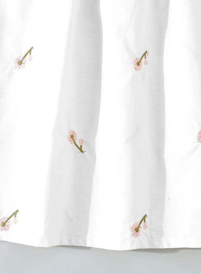 Take Two Take Two Girls White Cotton Embroidered Lace Trim Dress