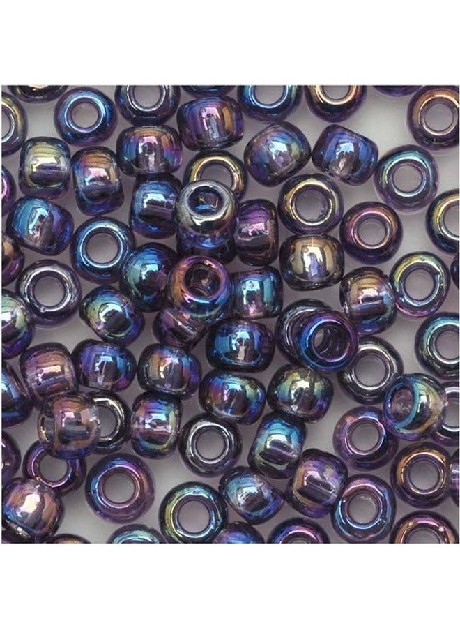 TOHO Round Seed Beads 6/0166D 'Transparent Rainbow Sugar Plum' 8 Gram Tube