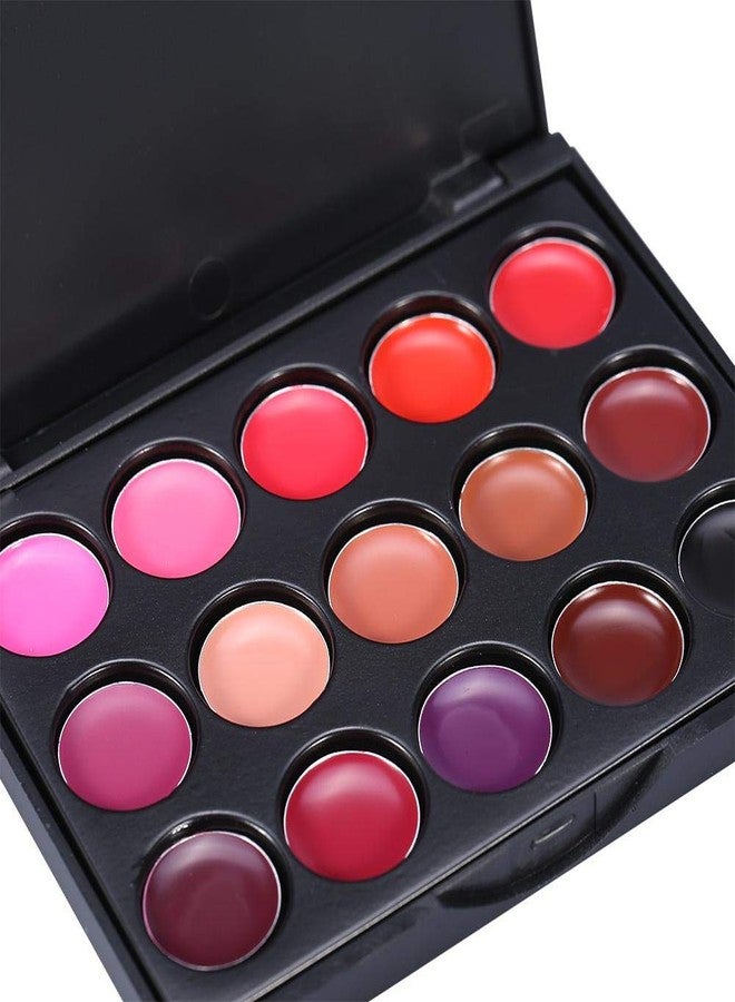 JADPES , Lip Cosmetics, 15Colors Professional Lip Gloss Lipstick Long Lasting Lipgloss Palette Makeup Cosmetic Lip Gloss Palette Lip Palette Makeup Kit for Lady - Image 4