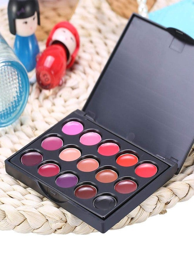 JADPES , Lip Cosmetics, 15Colors Professional Lip Gloss Lipstick Long Lasting Lipgloss Palette Makeup Cosmetic Lip Gloss Palette Lip Palette Makeup Kit for Lady - Image 2