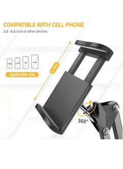 PADOM Padom Phone Holder for Bed, iPad Tablet Stand Holder for Desk, 360° Flexible Articulating Long Arm Clamp Bracket Cell Phone Accessories for Mobile Phone and Tablet Like iPhone/iPad/Samsung  - Image 3