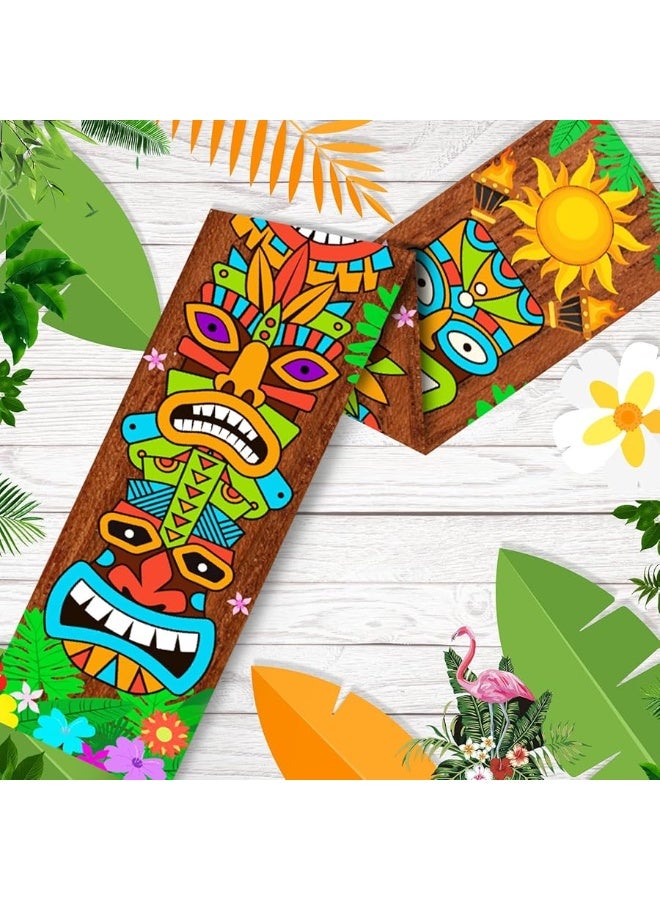 Garma 3PCS Hawaiian Luau Party Decorations Tiki Banner, Aloha Banner Welcome Door Porch Signs for Tiki Bar Tropical Moana Carnival Party Jungle Backdrop Wall Hanging Decor Supplies - Image 4