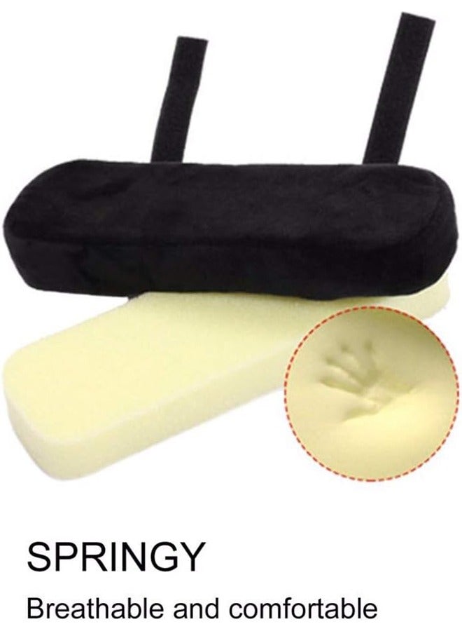 HY Chair Armrest Pads, Ergonomic High Density Memory foam Universal Office and Gaming Chair Armrest Covers for Elbows and Forearms Pressure Relief Set Of 2 (Black) - Image 3