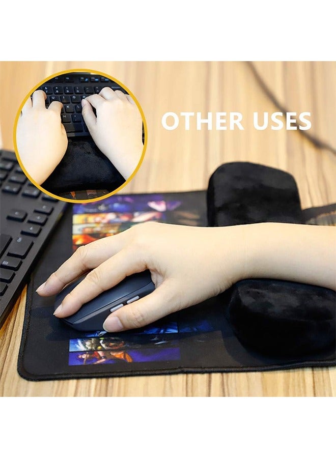 HY Chair Armrest Pads, Ergonomic High Density Memory foam Universal Office and Gaming Chair Armrest Covers for Elbows and Forearms Pressure Relief Set Of 2 (Black) - Image 5