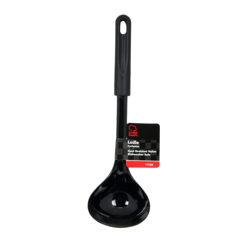 Chef Craft Basic Nylon Cooking/Serving Ladle, 12 inch, Black - Image 2