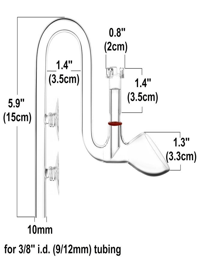 JARDLI Mini Skimmer Lily Pipe Outflow and Inflow Kit for Nano Planted Tanks (10mm for 3/8'' i.d. (9/12mm) tubing) - Image 5