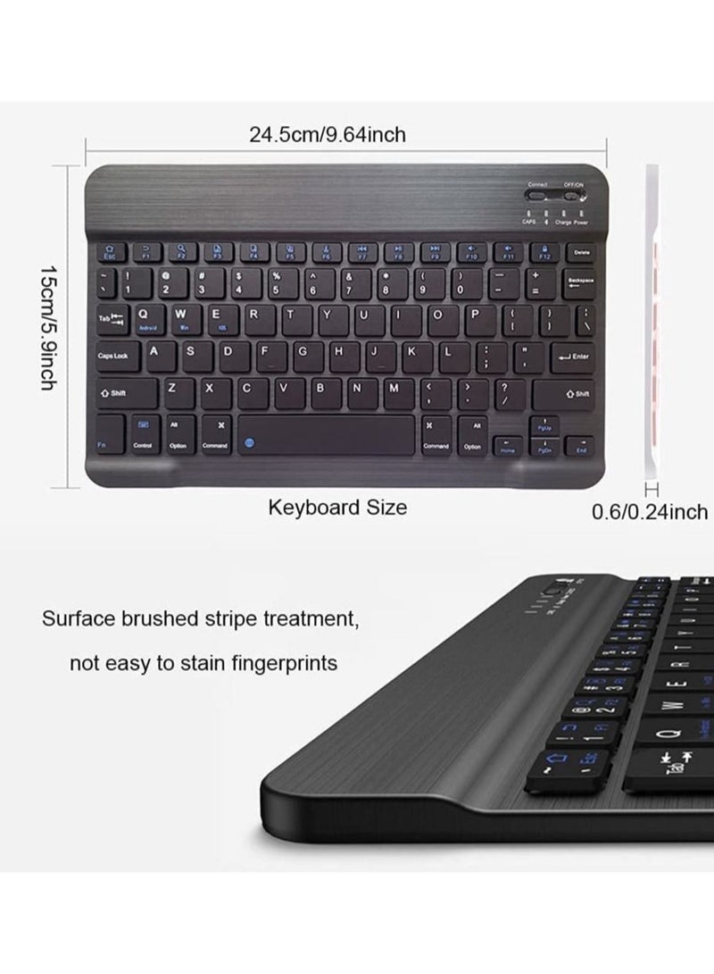 ELTRAZONE Rechargeable Bluetooth Keyboard and Mouse Combo Ultra-Slim Portable Compact Wireless Mouse Keyboard Set for Android Windows Tablet Cell Phone iPhone iPad Pro Air Mini, iPad OS/iOS 13 and above - Image 4