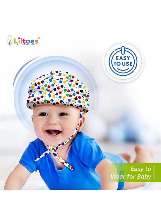 Liltoes Baby Head Protector For Safety Of Kids 6M To 3 Years Baby Safety Helmet With Proper Air Ventilation & Corner Guard Protection (Apple) - Image 5
