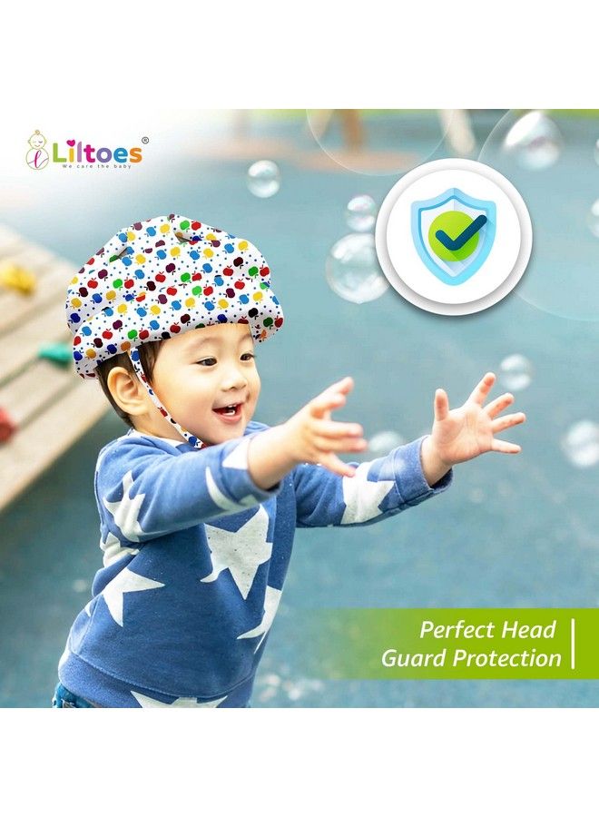 Liltoes Baby Head Protector For Safety Of Kids 6M To 3 Years Baby Safety Helmet With Proper Air Ventilation & Corner Guard Protection (Apple) - Image 4