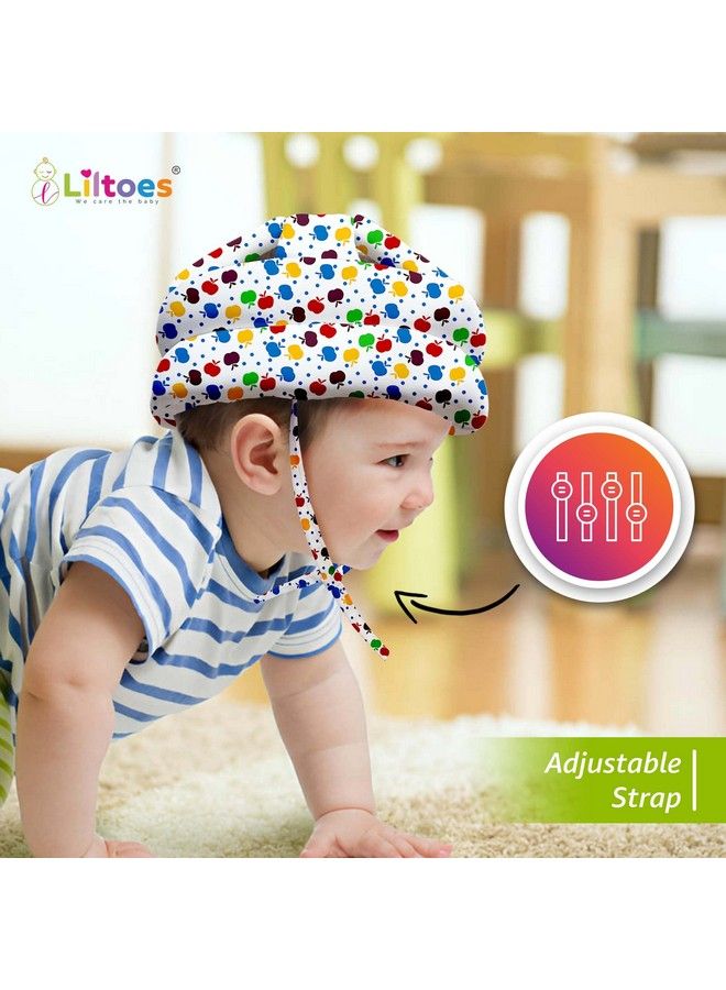 Liltoes Baby Head Protector For Safety Of Kids 6M To 3 Years Baby Safety Helmet With Proper Air Ventilation & Corner Guard Protection (Apple) - Image 3