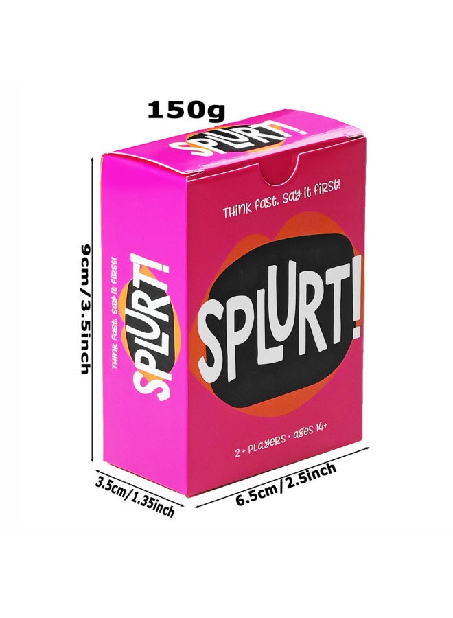 Full English Version Excited & Exhausted Couple Lover Drinking English Table Game Card-Color:SPLURT! Question And Answer Quickly  - Image 1