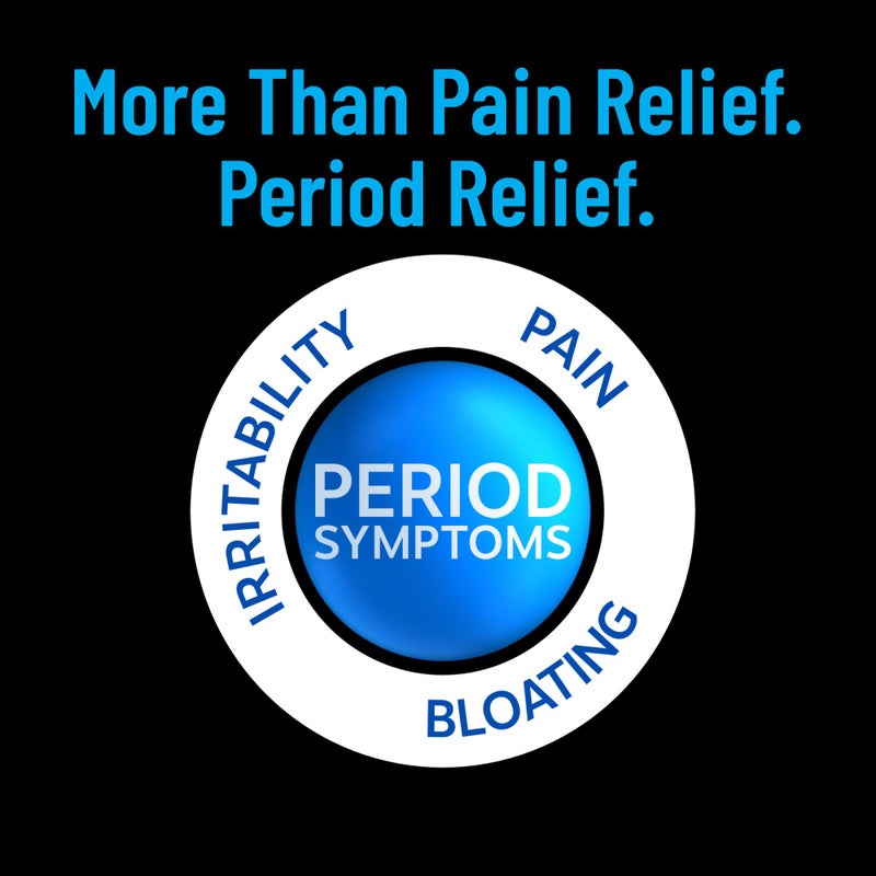 Pamprin Multi-Symptom Formula, with Acetaminophen, Menstrual Period Symptoms Relief including Cramps, Pain, Bloating, and Irritability 40 Caplets - Image 5