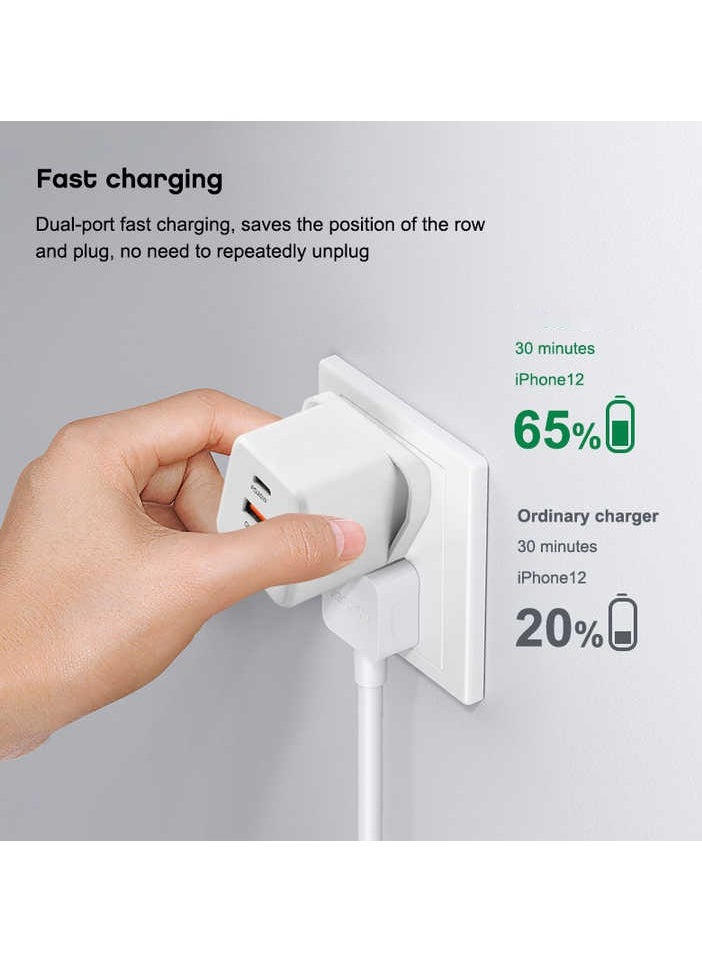 RADALIFESTYLE QC 8 Fast Charger With Quick-Charge 20 watt & Type C Cable Included  - Image 1