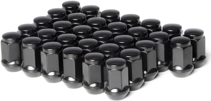 Circuit Performance 1/2"-20 Black Closed End Bulge Acorn Lug Nuts - 32 Pieces - Image 1