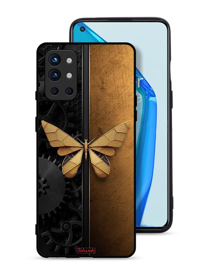Tolwak OnePlus 9R 5G Protective Case Cover Steel Butterfly - Image 1