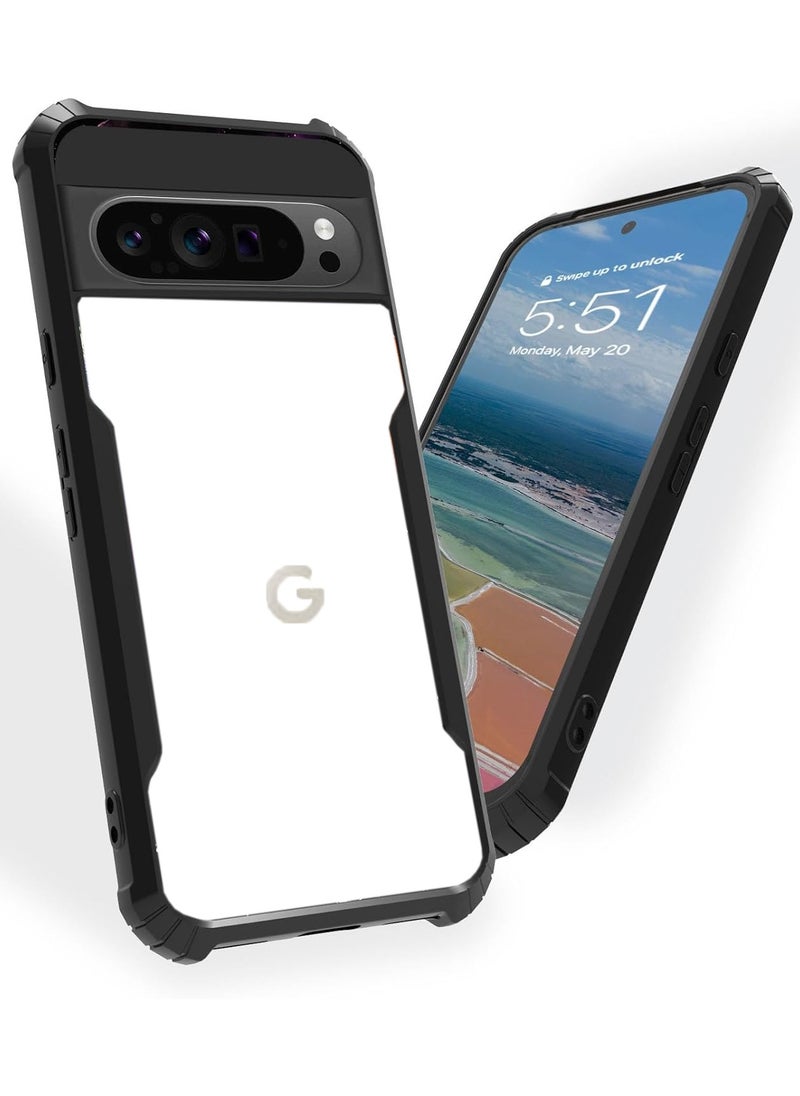 Generic For Google Pixel 9 Pro Acrylic Case, Acrylic Rugged Back, Air Guard Corners All Around Protection, Lens Coverage Protective for Google Pixel 9 Pro Case  - Image 1