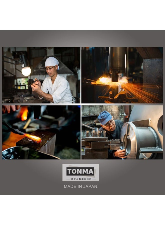 TONMA JP مقص قماش TONMA [صنع في اليابان] مقص خياطة محترف بطول 12 بوصة لقص القماش، مقصات ثقيلة تجارية من الفولاذ المقاوم للصدأ لصنع الملابس، للأقمشة الجلدية والسجاد والحرف اليدوية. - Image 5