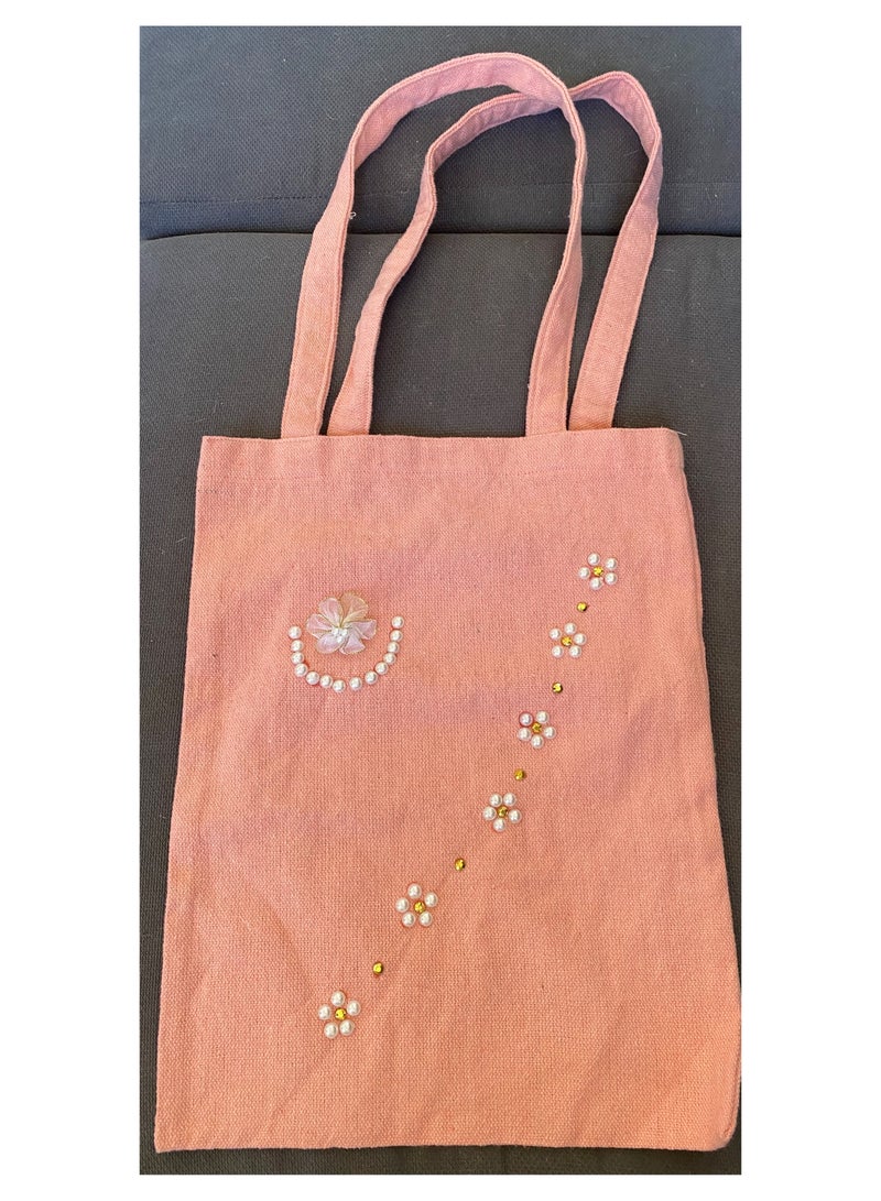 embrodried canvas tote bag