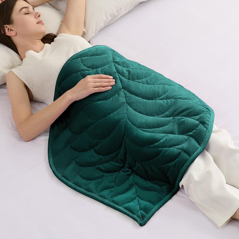 Kaisa Weighted Lap Blanket 5 lbs 23 x 29 Cozy Luxury Crystal Velvet Small Weighted Blanket for Adults Portable Travel Weighted Blanket for Relaxation AllSeason Blanket Machine Washable Green