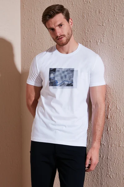 Buratti Cotton Slim Fit Crew Neck T Shirt Men's T Shirt 646R8120