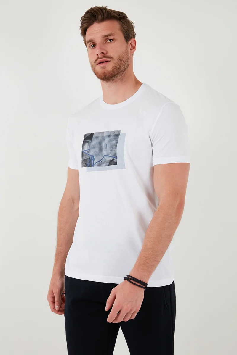 Buratti Cotton Slim Fit Crew Neck T Shirt Men's T Shirt 646R8120