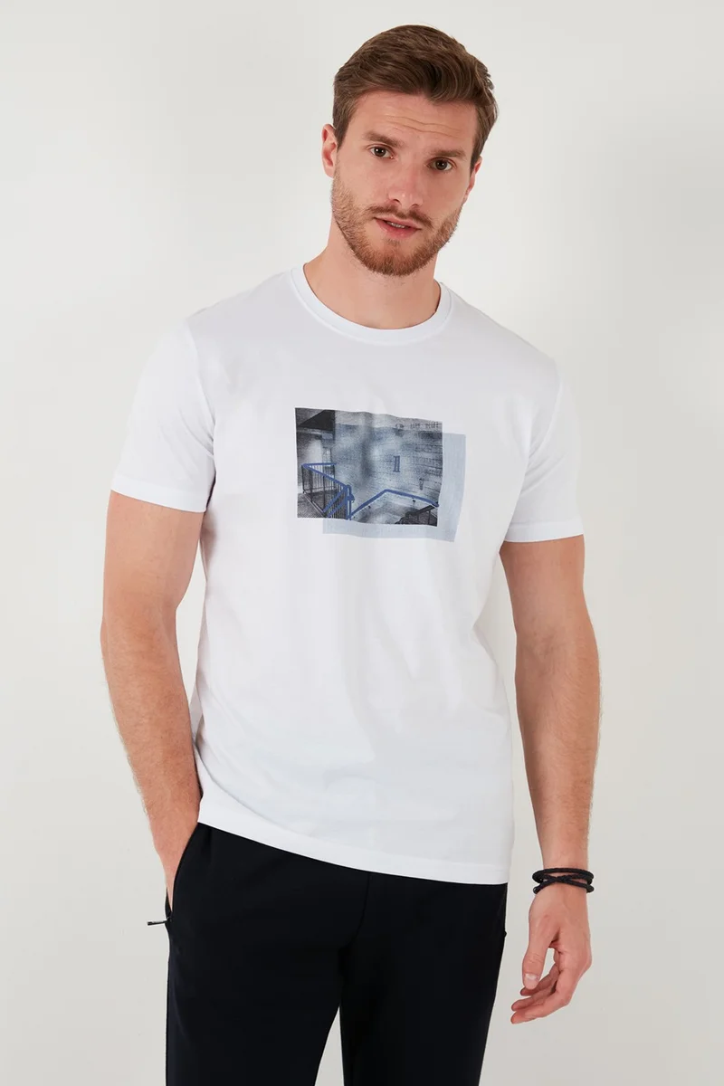 Buratti Cotton Slim Fit Crew Neck T Shirt Men's T Shirt 646R8120