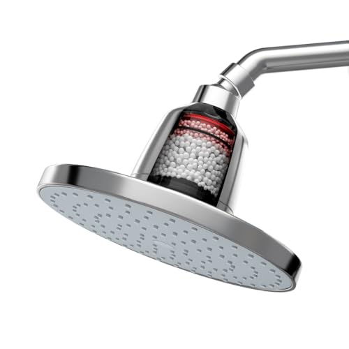 waterscience Acrylonitrile Butadiene Styrene Cleo Rain Shower Filter For Hard Water With Shower Arm | 8 Inch Shower Head Chrome | Water Softener For Bathroom - Image 1