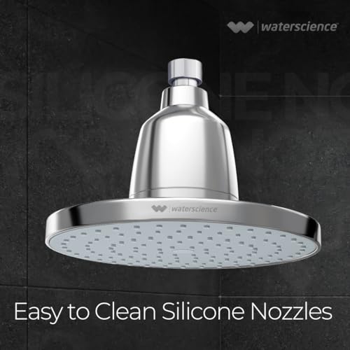 waterscience Acrylonitrile Butadiene Styrene Cleo Rain Shower Filter For Hard Water With Shower Arm | 8 Inch Shower Head Chrome | Water Softener For Bathroom - Image 5