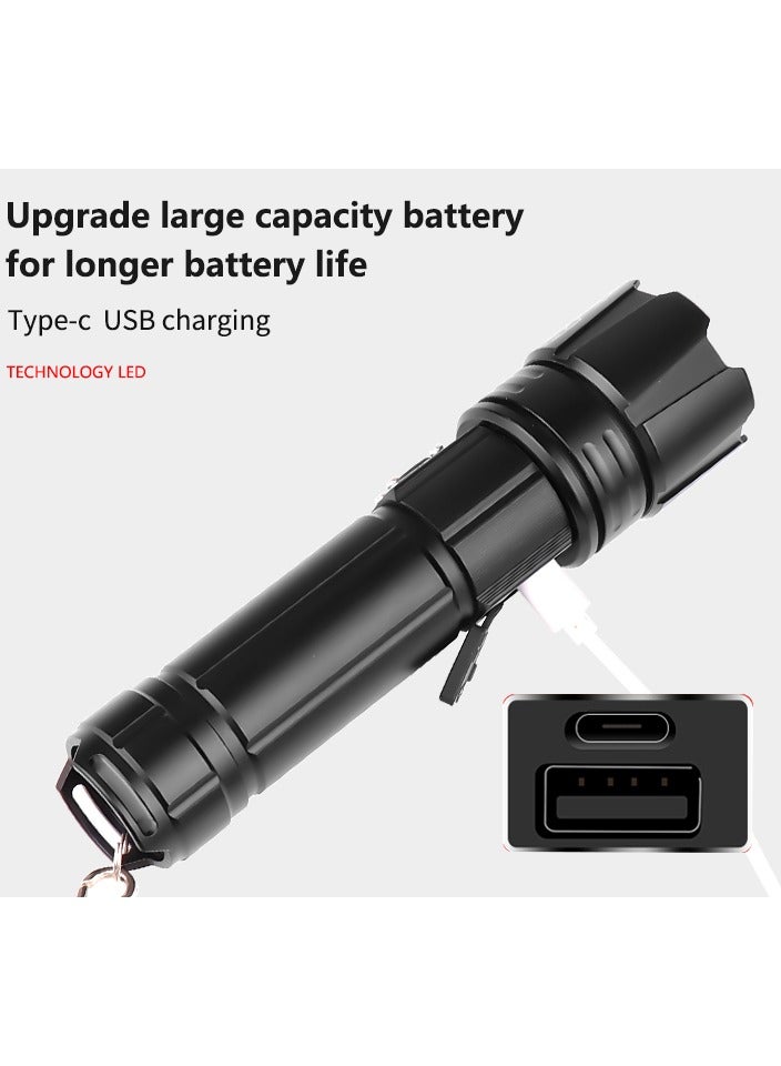 Maanys Maany's Rechargeable LED Flashlights, 10000 lumens XHP70.2 Super Bright Tactical Torch Light, IPX4 Waterproof & Zoomable Light for Camping, Hiking and Emergencies - Image 5
