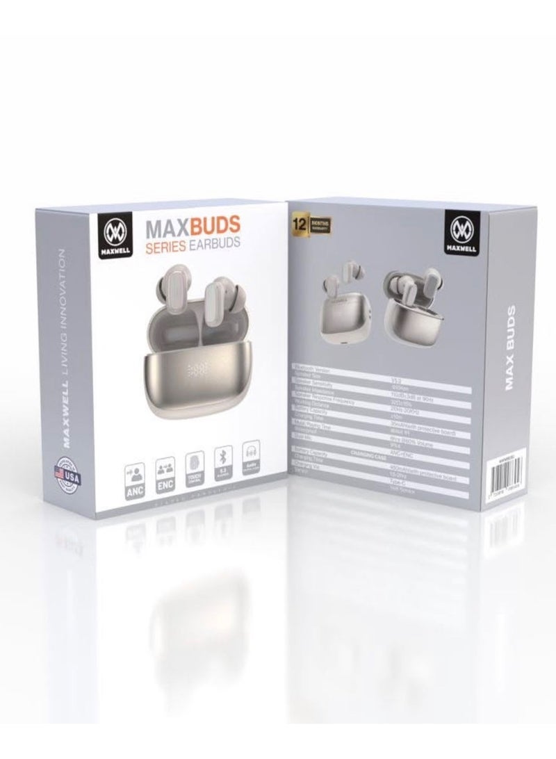 Maxwell MAX BUDS Wireless Earbuds with Bluetooth 5.3 and Hybrid ANC - Image 3