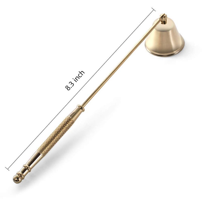 LDAOS Candle Snuffer, Candle Snuffers Wick Snuffer Candle Accessory, Extinguish Candle Flame Safely with Long Handle Putting Out Fire (Gold Candle Snuffer) - Image 2