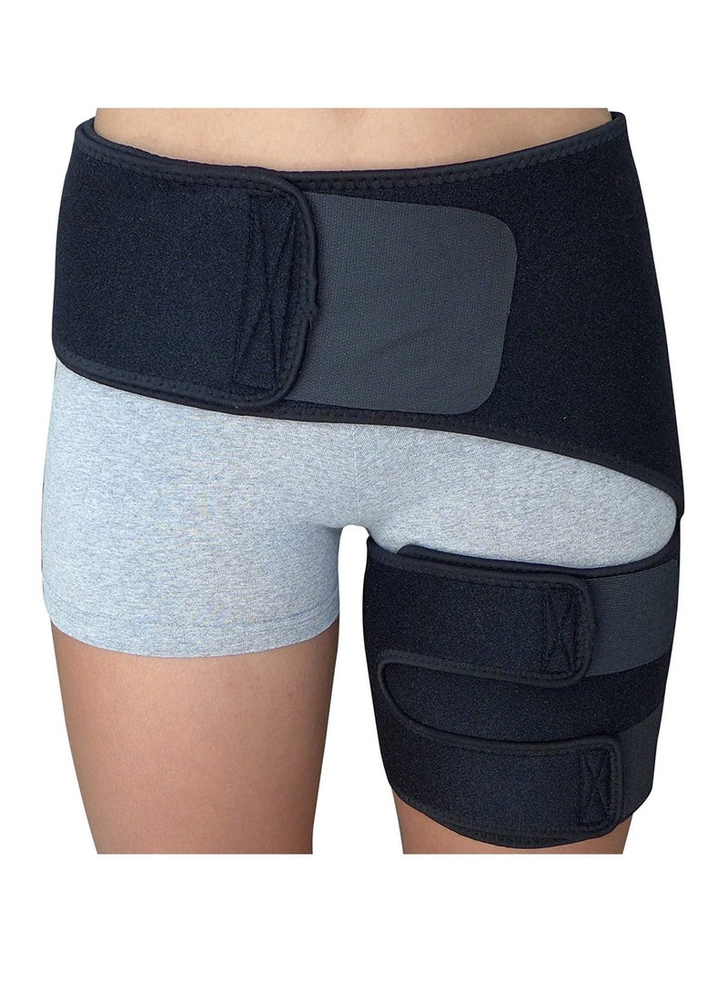 Hip Brace, Sciatica Pain Relief Brace, Thigh Supports, Thigh Hamstring Compression Support Wrap for Sciatica Pain Relief, SI Joint for Labral Tear, Arthritis, Bursitis, Sciatic Nerve pain - Image 1