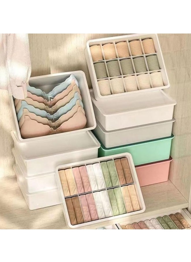 Generic Underwear Storage Organizer Wardrobe Clothes Storage Box Plastic Drawer Organiser for Underwear Socks Bras Panties Scarf  - Image 4