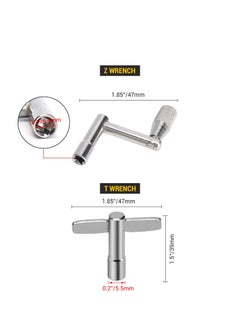 Generic 23pcs Cymbal Replacement Accessories/ Cymbal Stand Felts/ Drum Cymbal Felt Pads Include Wing Nuts/ Washers/ Cymbal Sleeves & Drum Key - Gray  - Image 3