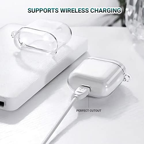 KACA Silicone Soft Case Cover with Keychain for AirPods 1 & 2, Apple airpods 1st and 2nd Generation case (Transparent) - Image 5