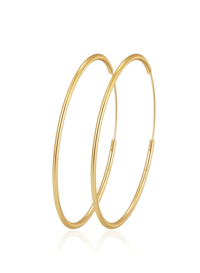 OOOPEL Large Gold Hoop Earrings for Women Thin Hoops Earring Hypoallergenic Hoops Earring Big Gold Hoop Eearrings - Image 1