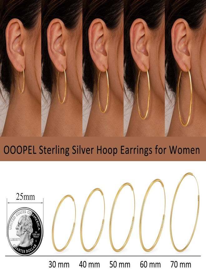 OOOPEL Large Gold Hoop Earrings for Women Thin Hoops Earring Hypoallergenic Hoops Earring Big Gold Hoop Eearrings - Image 5
