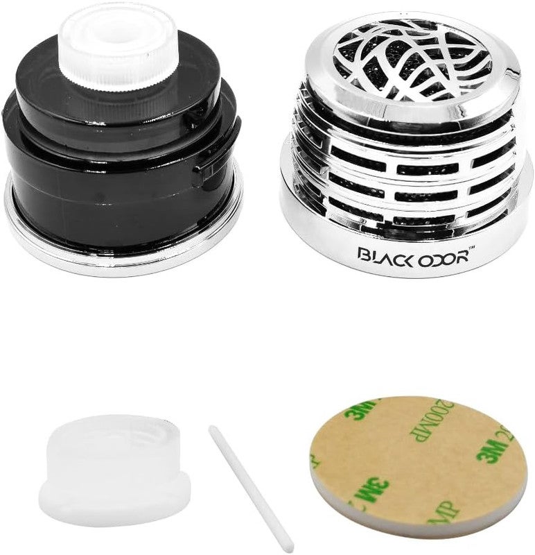 Black Odor Car Air Freshener– Microphone Design Perfume Diffuser 50ml Essential Oil Long Lasting Fragrance Odor Eliminator for Car Dashboard Interior Auto Air Freshener - Image 4