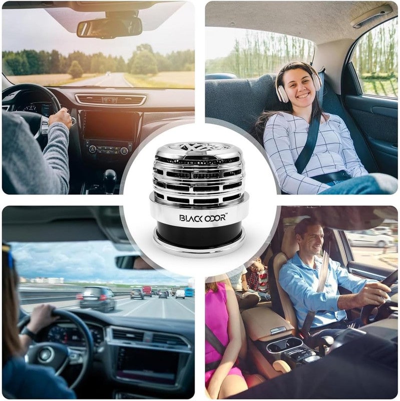Black Odor Car Air Freshener– Microphone Design Perfume Diffuser 50ml Essential Oil Long Lasting Fragrance Odor Eliminator for Car Dashboard Interior Auto Air Freshener - Image 5