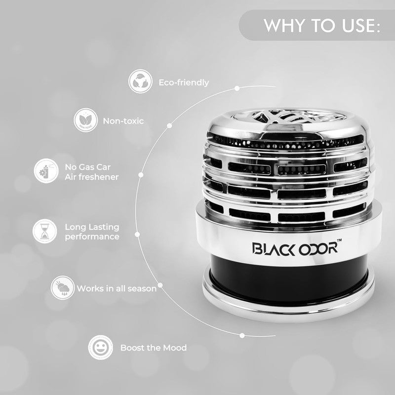 Black Odor Car Air Freshener– Microphone Design Perfume Diffuser 50ml Essential Oil Long Lasting Fragrance Odor Eliminator for Car Dashboard Interior Auto Air Freshener - Image 3