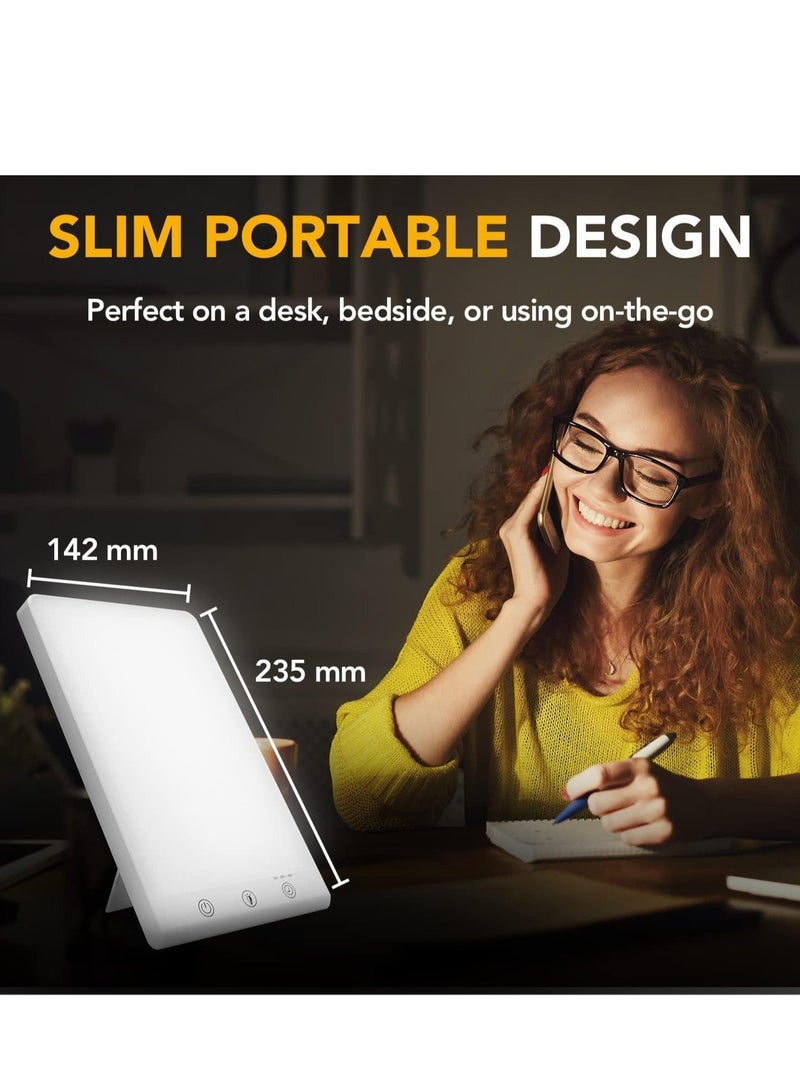 Light Therapy Lamp - 10000 Lux Light, Touch Control Daylight with Memory Function, Focus, and Sleep | 6500K Artificial Sunlight Shines - Image 5