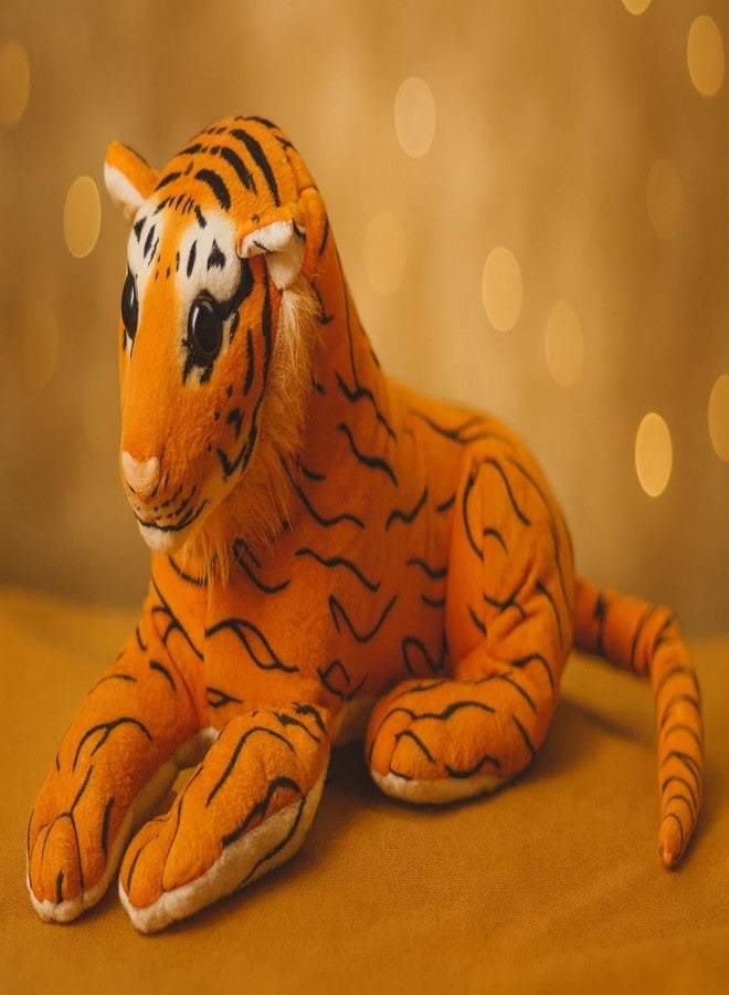 SARO Plush Tiger Stuffed Animal, Orange with Black Stripes, Soft Toy-32cm - Image 2