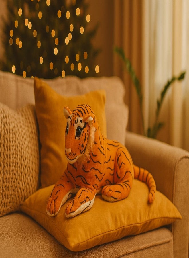 SARO Plush Tiger Stuffed Animal, Orange with Black Stripes, Soft Toy-32cm - Image 3
