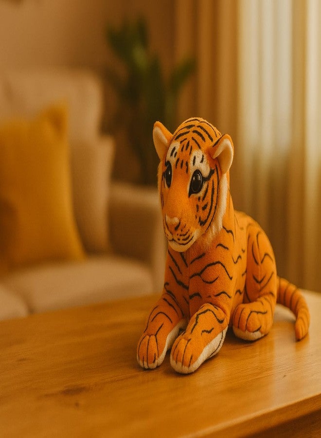 SARO Plush Tiger Stuffed Animal, Orange with Black Stripes, Soft Toy-32cm - Image 4